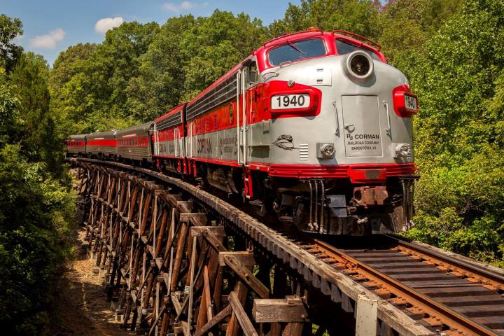 a train on a steel track