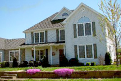 a large lawn in front of a house