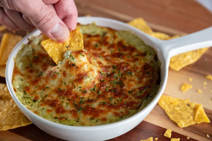 Artichoke Dip with Toasted Pita Chips